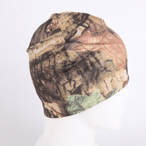 Kustom kualitas tinggi pohon cetak Logo tengkorak topi reversibel Satin Lined Beanie bersepeda berkendara berlari topi Beanie - Product Image 3