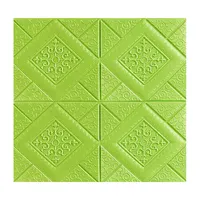 壁ステッカー接着剤PVCフォームグリーンカラー3Dリビングルーム天井壁紙中国工場バスルーム3D耐候性