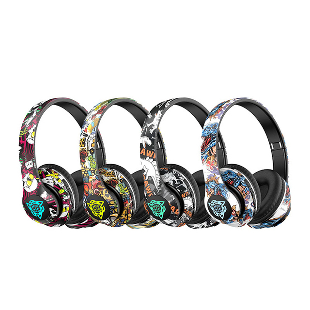 Customized P35 Graffiti Wireless Gaming Headset High Quality BT Headphone for Phone Use With Microphone