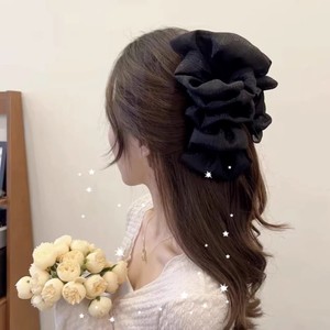 High-end mesh silver thread <b>bow</b> bubble hair <b>clip</b> for women, hair volume enhancement shark <b>clip</b>, back of head updo hair - Product Image 2