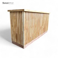 Comptoir de bar pliant portable en bois pour événements et traiteur, table de bar rustique robuste pour restaurant