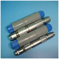 Conector Médico de Plástico Autoblocante Push-Pull IP50 de Alta Calidad, Contactos Chapados en Oro de Latón, Terminación de Soldadura, PAG PKG 1P