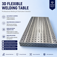 Tables de soudage industrielles nitrurées pour charges lourdes, poste de travail flexible 3D pour le soudage de cadres mécaniques