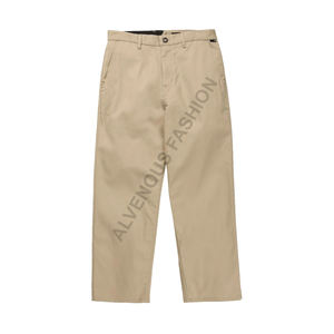 Pantalones de sarga Pantalones para mujer con precio al por mayor Suministro a granel Fábrica personalizada Recta Pierna ancha Suelta - Product Image 1