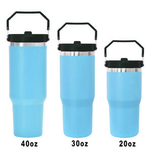 Topnovo 2025 Nouvelle Gourde Isotherme Ice 2.0 avec Paille Rabattable, Poignée et Couvercle à Visser en Acier Inoxydable Anti-Fuite - Product Image 4