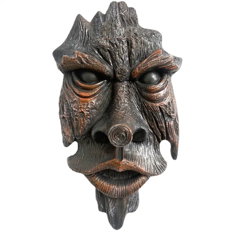 ノッティンガムウッドスピリットグリーンマンの木の彫刻樹脂工芸品ペンダント顔シミュレーション庭の装飾