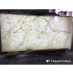 Backlit Alabaster Bảng điều khiển nhựa thiêu kết đá mờ trắng Onyx Nội Thất Tường Bảng điều khiển bóng Faux gạch 6mm dày - Product Image 2