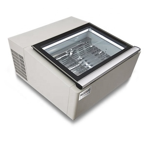 Quadrato di Vetro Gelato Congelatore Ghiaccio Crema <span class=keywords><strong>Vetrina</strong></span> Per La Vendita - Product Image 5