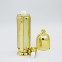 Ensemble d'emballages cosmétiques haut de gamme en acrylique doré écologique pour lotions, avec sérigraphie, pour soins de la peau