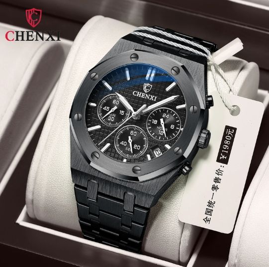 Chenxi 948 Luxury Quartz Chronograph Watch for Men - Stainless