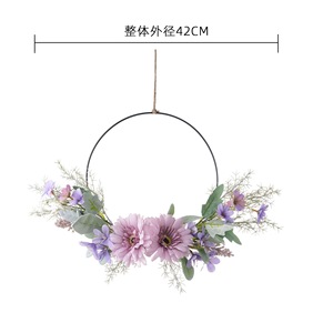 Bouquet mural de fleurs artificielles Hai Xue, violet, décoration de mariage CF01095A - Product Image 4