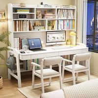 Groothandel Echt Massief Houten Studie- en Leestafel, Draagbare Laptop Bureau en Stoel voor de Slaapkamer