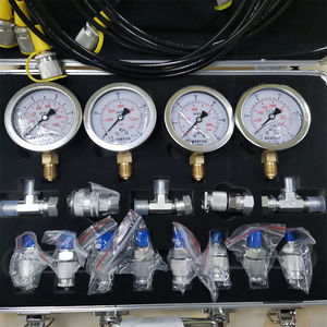 Juego de medidores de presión hidráulica, herramienta de diagnóstico para excavadora, kit de Medición de presión hidráulica, 4 calibres - Product Image 2