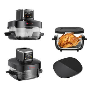 Anbolife Nueva Freidora de Aire Portátil de Vidrio 6L+4L 1500W, Freidora de Aire Inteligente con 10 Menús Preestablecidos, Freidora de Aire <span class=keywords><strong>Ninja</strong></span> Sin PFAS, Fabricante - Product Image 4