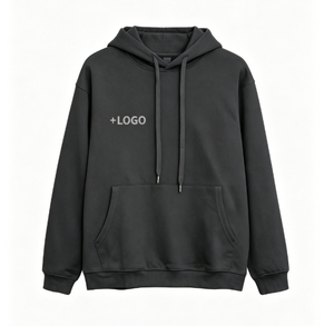 Sudadera con Capucha para Hombre, Corte Regular, Bolsillo Frontal, Cierre con Cordón, en Gris, Negro, Azul Marino y Marrón - Product Image 5