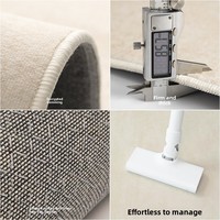Tapis de zone moderne et minimaliste, couleur unie, style crème, sans lavage, essuyable, antidérapant, pour chambre à coucher, salon, tapis de chevet, décoration intérieure