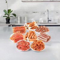 Friandises séchées pour chats et poulets en gros d'usine - Riches en protéines, sans céréales, pour la santé des dents, de la peau et du pelage, formes variées (Donut tranché)