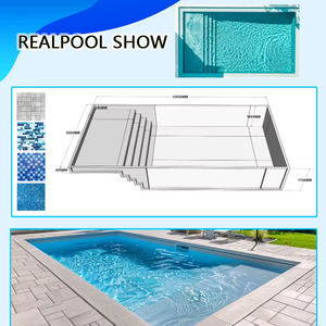 20 pies por debajo de la azotea portátil de Venta caliente en piscina de tierra prefabricada en venta piscinas natación al aire libre de fibra de vidrio - Product Image 3