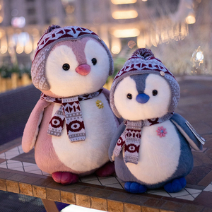 Peluche de Pingüino con Bufanda, Muñeco de Tela para Niños para <span class=keywords><strong>Dormir</strong></span>, Regalo de Cumpleaños - Product Image 3