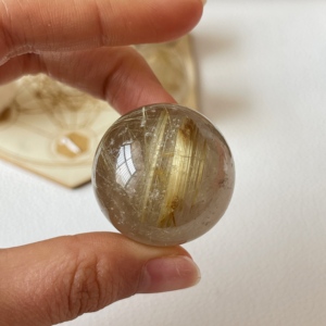 Wholesale Natural Crystal Crafts High Quality Golden Rutile Sphere for Crystal Healing Stone Gifts