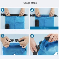 Sac Seau Unisexe Étanche en PVC 10L Style Minimaliste avec Sangle Simple/Double pour Natation, Plage, Rafting, Randonnée en Ruisseau