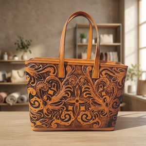 Bolso Tote de Moda Vintage Impermeable de Cuero Genuino para Mujer BS International con Logotipo Bordado, Patrón Sólido y Cadena para Playa y Compras - Product Image 2