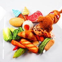 Peluche pour animaux de compagnie, pain, Dessert, nourriture, jouet couinant pour la Promotion