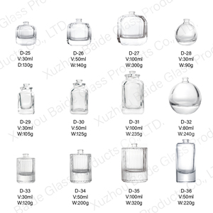 LONGDEBAI Wholesale clear 50ml <b>Perfume</b> <b>Bottle</b> Round Flat square Irregularity Unique Transparent Empty Glass <b>Perfume</b> <b>Bottle</b> 50mL - Product Image 5