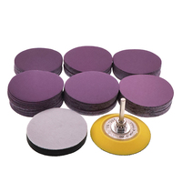 Meistverkauftes 122-teiliges 3-Zoll Lila Schleifpapier-Set Nass- und Trockenschleifscheiben Abrasives Schleifpapier-Kit für Holz- und Metallpolitur