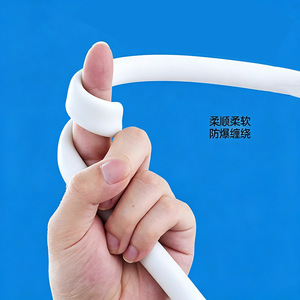 Tuyau de douche Huixin Yong 1,5 m, blanc crème, en caoutchouc souple, antigel, résistant aux hautes températures, tuyau de plomberie - Product Image 4