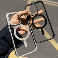 Coques transparentes pour iPhone 17 16 13 12 11 Pro Max Mini, coque magnétique pour iPhone Air 15 14 Pro Max 16 Plus