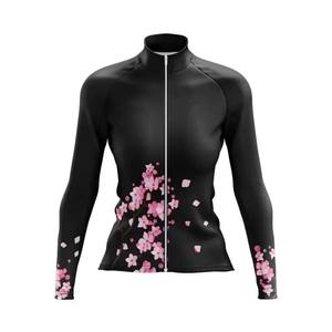 Jersey de Ciclismo con Diseño de Pétalos Estilo Chino, Ligero, Transpirable, Resistente al Viento, Estampado Multicolor, Cierre Completo y Manga Larga para Ciclistas - Product Image 1