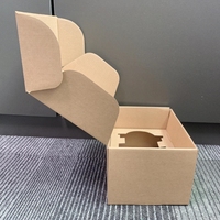 Boîte postale d'expédition ondulée kraft brune personnalisée au design créatif pour l'emballage de bouteilles en carton plastification mate éponge