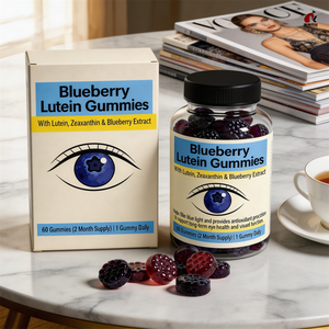 Gomitas <span class=keywords><strong>de</strong></span> Arándanos con Luteína y Zeaxantina 10mg, Soporte Ocular y Antioxidante, a Base <span class=keywords><strong>de</strong></span> Pectina, GMP/Halal/Kosher, Suplemento Dietético OEM/ODM - Product Image 4