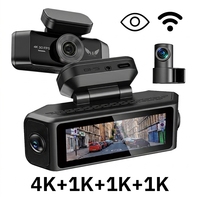 VIEVGUARB VS1130 Cámara para Coche 4K de 4 Canales con WiFi, GPS, 4 Lentes, DVR, Monitor de Estacionamiento 24H y Visión Nocturna