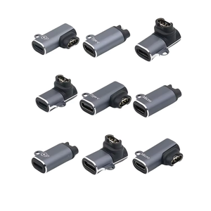 Adaptateur de chargeur USB Type C/Micro/iOS pour montres <span class=keywords><strong>Garmin</strong></span> Fenix 7/6/5 Instinct <span class=keywords><strong>2S</strong></span> <span class=keywords><strong>Venu</strong></span> 2 Plus EPIX Forerunner 745, convertisseur de charge - Product Image 1