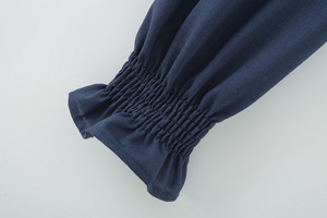 Zevity Neue Marke Damen Süße Agaric-Spitzenbluse mit Stehkragen, Wabenmuster, Rüschen, Schmal Geschnittenes Hemd, Schicke Pullover-Oberteile - Product Image 6