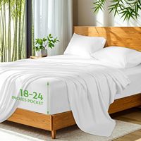 Parure de lit en coton blanc pur, résistante aux plis et durable, drap, housse de couette et taies d'oreiller doux et respirants pour hôtel et gîte