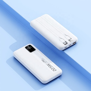 OEM/<span class=keywords><strong>DOM</strong></span> Nouveau produit, batterie externe 10000mAh avec écran LED, charge rapide PD 22.5W, câble intégré à 2 fils, ultra-mince - Product Image 4