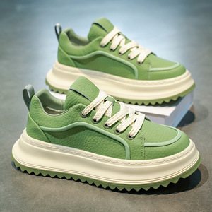 Autumn New Style Men's <b>Shoe</b> Heighten Chunky Sneakers Korean Style Wear-resisting Outdoors Casual Sports <b>Shoes</b> Student Sneakers - Product Image 1