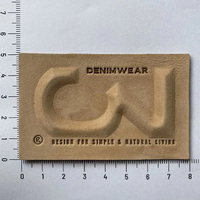Écussons de veste en cuir personnalisés Écusson en cuir gaufré Logo de marque Chapeau de jean en métal de transfert de chaleur gaufrage Laser Faux cuir