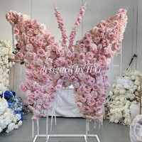 IFG 1.5x1.7m papillon artificiel décorations de mariage fleur arc fond rose Rose pour événements