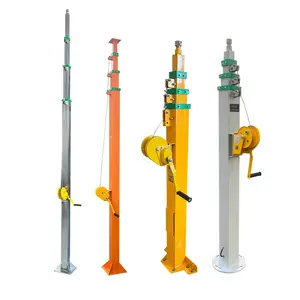 Hot Selling Surveillance Camera Hand Movement Lift Rod 3M 4M 5M 6M 7M 8M 9M Manual Telescopic Mast