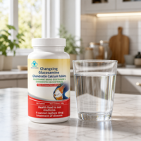 Comprimés de Glucosamine, Chondroïtine et Calcium Changxing, 60 unités, améliore la densité osseuse pour les adultes d'âge moyen, 2 fois par jour, 0,85 g