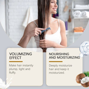 Marque privée Ensemble de shampoing pour le soin des cheveux à l'huile de noix de <span class=keywords><strong>coco</strong></span> soyeuse Logo personnalisé Shampooing et après-shampoing hydratant et réparateur en vrac - Product Image 5