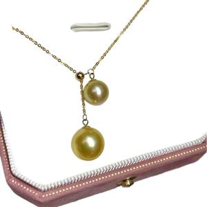 Nuevo Collar Wenchi 21257 de Oro de 18K con Pequeños Defectos, 55cm, 11-13mm de Grosor, Perlas Blancas Silvestres - Product Image 4