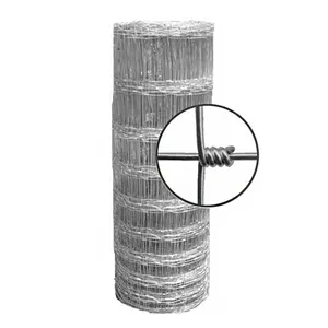 300g Zinc Galvanized 100m Per Roll Farm Field Fence/ Plastic Film Package Fixed Knot Fence For Deer