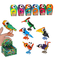 Ensemble de jouets de construction pour enfants, mini briques à assembler soi-même, 6 types de blocs mixtes, oiseaux sur doigt