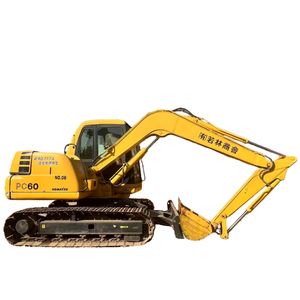 Excavatrice sur chenilles Komatsu PC60 d'occasion du Japon, 6 tonnes, matériel de construction d'occasion, mini-excavatrice sur chenilles Komatsu PC60 - Product Image 1