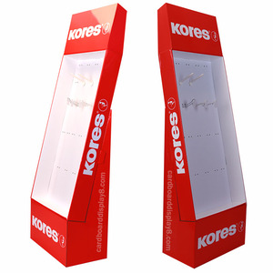 Custom DIY Free Standing Cardboard <strong>Display</strong> <strong>Stand</strong> Square Flat Pack with Hanging <strong>Pegs</strong> <strong>Rotating</strong> Feature for Jewelry <strong>Display</strong> - Product Image 2